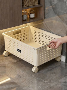 youqin | Multifunctional Dirty Clothes Storage Basket Wheeled Trolley