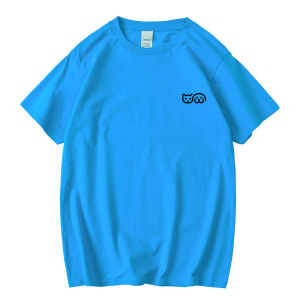 Áo Thun Cotton Tay Ngắn in Hình Mèo Và Chó Cổ Tròn Mùa Hè Thường Ngày Thoáng Khí Thoải Mái Cho Thanh Thiếu Niên Và Người Trung Niên