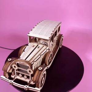 1 Wooden DIY Vintage Car Creative 3D Puzzle Perfect as a Holiday Gift or Home Decor