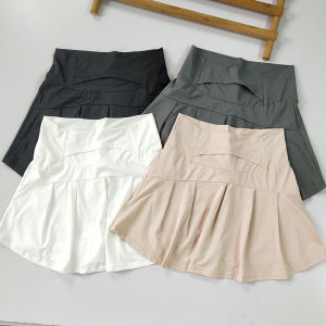 High Waist Sports Mini Skirt Womens Fitness Yoga Quick Dry Short Skirt Summer Cool Sensation Sun Protection with Pockets Shorts