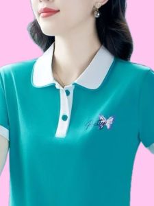 QIAOXIZI | Womens Stylish Summer Short Sleeve T-Shirt for Plus Size Middle-aged Mothers