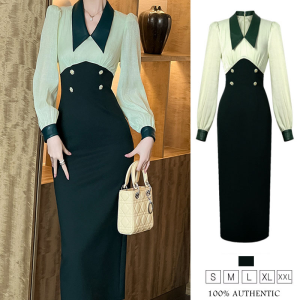 ZYHT ชุดเดรสทำงานของผู้หญิงชุดเดรสวันหยุดชุดเดรสเกาหลีชุดราตรีเข้าร่วมงานชุดเดรสสุดหรู Gaun Modis ชุดเดรสปาร์ตี้ชุดแต่งงาน91468