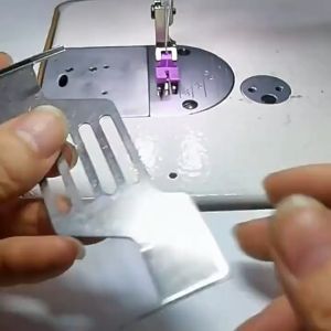 Gá vét bờ mí canh mí 2 đầu cổ áo sơ mi dùng cho máy 1 kim công nghiệp (Tặng ốc bắt cữ)