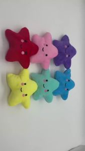 6PCS/pack Puppy Dog Plush Pentagram Squeaky Toys for Small Medium Dogs Bone Aggressive Chewers for Puppy Accessories