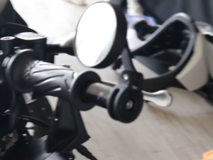 Full CNC Alloy Round Bar End Side Mirror Carbon Design Convex / Clean Lens Rearview Mirror Universal