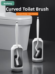 BC | Dead Angle Free Long Handle Toilet Brush Set Wall Mounted Base