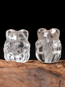 ลูกปัดคริสตัลสีขาวธรรมชาติ DIY อุปกรณ์ทำเครื่องประดับ ลิงก์หัวเข็มขัด ลูกปัดรูตรง ลูกปัดหางเก้าตัว ลูกปัดหางเก้าตัว