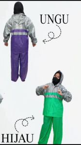 JAS HUJAN JAKET CELANA METEOR MAMMOTH JAS HUJAN SETELAN BAHAN PVC RINGAN