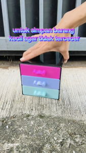 Mini Cabinet Cavaillon Lemony Laci Kecil Organiser 3 Susun