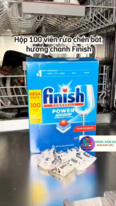 Viên rửa chén bát Finish Essential 100 viên hương chanh – Nhập khẩu EU