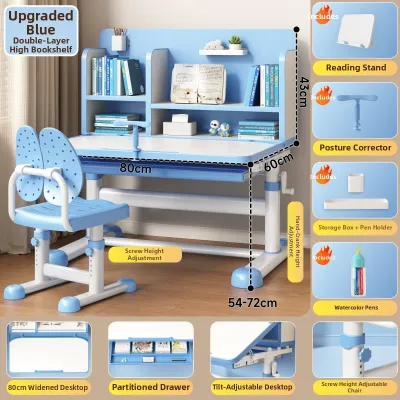 FWTDF | Adjustable Height Study Table Set