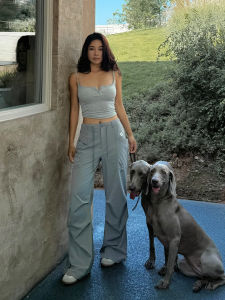 Yuuue Quick Dry Cool Wide Leg Workwear Pants Women Summer 2025 New Loose Straight American Retro Casual Pants Street Style