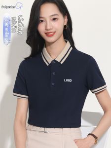 JINGYILAIXIU | Custom Short Sleeve Open Collar Cotton Blend T-Shirt