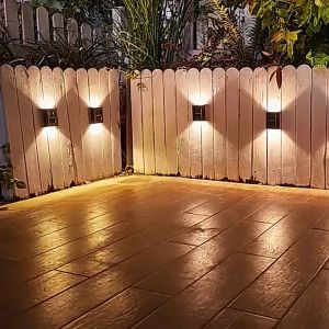 NOXIER Solar Wall Lamp Garden Waterproof Decorative Outdoor Lighting Solar Wall Light Waterproof Outdoor Street Lamp Garden Fence Decorative Outdoor Lighting Wall Lamp