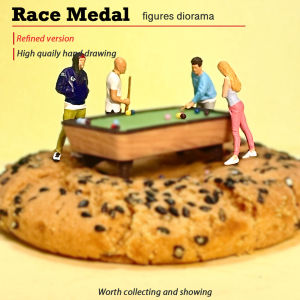 โมเดลของเล่นสะสมขนาด 164 ฉากบิลเลียดสุดหรู สวยงาม พร้อมเหรียญรางวัล