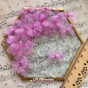 Xiaoma Home Seiko 2 X2cm Color Snow Yarn Bows Finished Blythe Doll Clothes Headdress Cotton Baby DIY Accessories