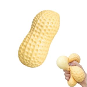 Aitemay 3pcs Realistic Peanut Stress Ball Soft Slow Rebound Squeeze Toy ASMR Sensory Relief Fidget Toy For Kids And Adults
