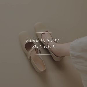 Daphne | Rough Heel Flat Sole Low Cut Mary Jane Shoes