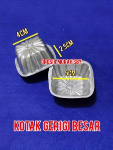 Cetakan bolu kotak press / cetakan pastel tutup persegi / loyang bolu kotak gerigi
