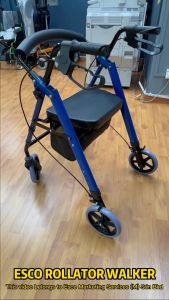 Esco Rollator Walker with seat + cane holder /Tongkat beroda/助行器
