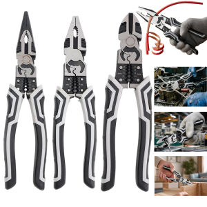 9Inch Multi-Function Professional Pointed Pliers / Industrial Grade Diagonal Pliers Needle Nose Pliers / Heavy Duty Wire Stripper Wire Cutter Hardware Tools
