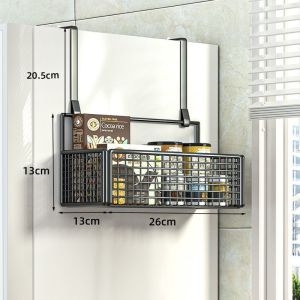 Kệ Treo Bên Hông Tủ Lạnh Kệ Đựng Màng Bảo Quản Thực Phẩm Treo Trong Tủ Lạnh Kệ Đựng Gia Vị Không Cần Đục Lỗ Màu Trơn TPU Dụng Cụ Lưu Trữ Nhà Bếp