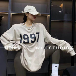 European Style Loose Long Sleeve T-Shirt Womens Base Shirt Autumn Winter Inner Wear Slimming Mid-Length Trendy Top