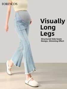 FORENCOS | Quần Jeans Xòe Dành Cho Phụ Nữ Mang Thai Giúp Gọn Gàng