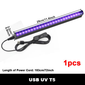 395-405nm Black Light LED UV Lamp Gel T5 Tube 5V USB Plug Ultraviolet Light LED Stage Blacklight UV LED Nail Lamp Parts Grow