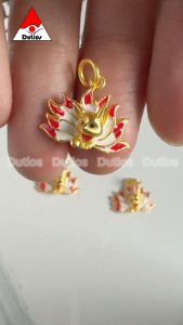 Charm mặt treo Hồ Ly 9 đuôi Đồng Thau Dutios bền màu 17x11mm khoen 4mm làm vòng tay DIY CHL001