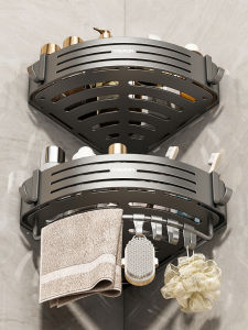 JUNZHUCHU | Wall-mounted Stainless Steel Corner Shelf No Drilling