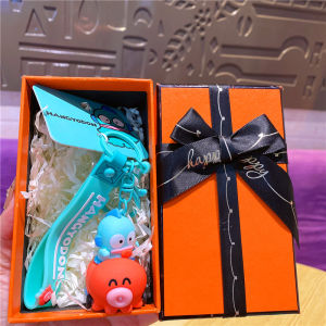 Sanrio Cute Mermaid Han Dun Fun Octopus Keychain Car Key Holder Creative Gift Male Female Automobile Keychain Pendant