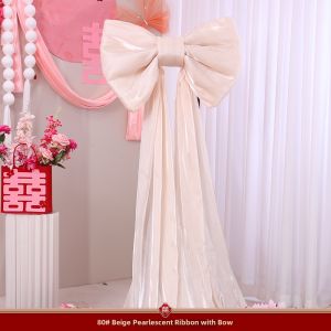 Large Bow Wedding Decor Set Atmosphere Background