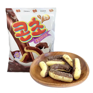 South Korea Original Import Snack Crean Chocolate Puffed Bar Caramel Flavor Crisp Bar Casual Snack Inflated Food