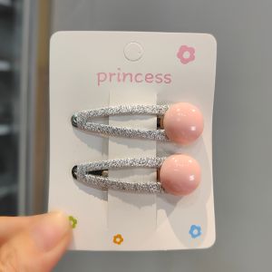 กิ๊บติดผมรูปไข่มุกสำหรับเด็ก ทรงหางม้า ทรงเจ้าหญิง ดีไซน์เก๋ไก๋และน่ารัก กิ๊บติดผมสำหรับเด็กผู้หญิง ทรงหางม้า BB สำหรับเด็ก