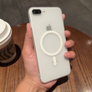 Semi-Transparent Frosted Magnetic Absorption Charging iPhone 8 plus 7 plus Protective Case Ultra-Thin Full Cover Hard Shell for Men And Women