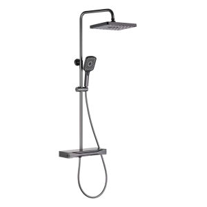 BANGPU | Thermostatic Shower Set with Pressure Boost Back Spray Temperature Display and Ambient Light Copper