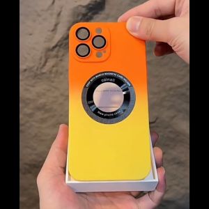 เคสใช้สำหรับไอโฟน สีแคนดี้ ใช้สำหรับ iPhone 11 Pro Max 12 Pro Max 13 Pro Max 14 Pro Max 15 Pro Max 14 15 Plus TPU+PC MagSafe Case ไล่โทนสี เคสซิลิโคนแข็ง พร้อมตัวป้องกันเลนส์ สีรุ้งใหม่ล่าสุด