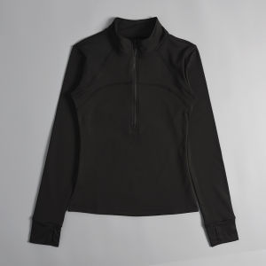 Long Sleeve Pilates Half Zip Naked Feel Yoga Top Slimming Running Fitness Cycling Wear Womens Tight Fit Sportswear