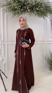 Anesha Dress: Pakaian Muslimah Wanita Terbaru Gamis Bahan Cerutty Babydoll Mutiara Fashion Trendy Modern Kekinian 2023