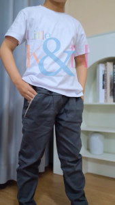 Little K&N Shiraz Celana Anak Laki Laki Celana Chino Usia 8 Tahun - 12 Tahun Slim Fit