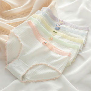 IEUHIA 5Pcs/Set Fashion Bow Underwear Breathable Panties Women Cotton Panty Girls Briefs Breathable Underpants Female Lingerie