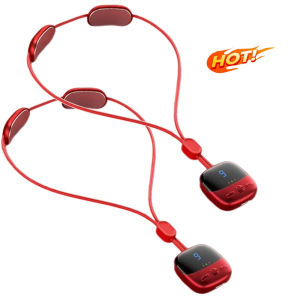【Local Stock】YOUYUEPIN 2PCS EMS Hanging Neck Massager Portable Cervical Massager Hot Compress LED Display Shoulder Neck Pain Relief