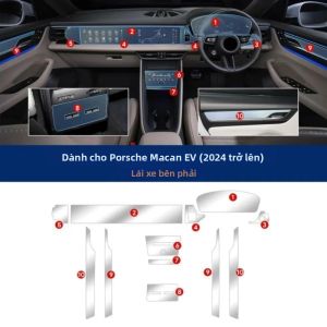 Phim Bảo Vệ TPU Chống Trầy Xước Cho Porsche Macan EV 24-26 Phim Bảo Vệ Sơn TPU Trong Suốt Miếng Dán Nội Thất Ô Tô Phụ Kiện Chống Rách