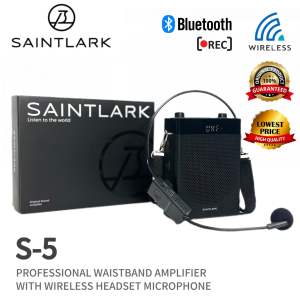 HighQuality Loud&Clear Saintlark S-5 Wireless Mic Portable Voice Amplifier w Bluetooth/Small Bee Waistband Speaker 小蜜蜂