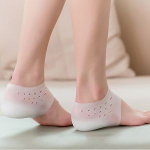 Invisible Height Increases Insole Women Mens Heel Pad Silicone Neutral Orthopedic Foot Massage Elastic Breathable Firm Insole