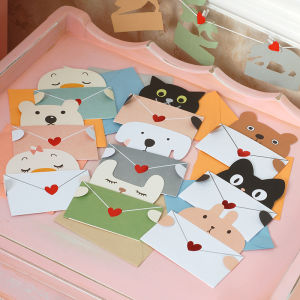 Creative Cartoon Animal Greeting Card Mini-1302 Childrens Day Mothers Day Birthday Thank You Celebration Message Card