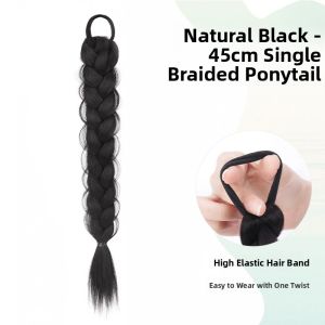 JUZITING | Natural Look Braided Ponytail & Side Bun Wigs
