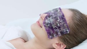 New Rose Quartz Jade Eye Mask Massager Tool Natural Jade Eye Relaxation Massage Stone Skin Massage Beauty Care Tool Gift