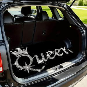 VIKAMA “Shining Queen Crown” Trunk Mat—Stain-Resistant Non-Slip Car Trunk Mat Decorative and Protective Interior Mat